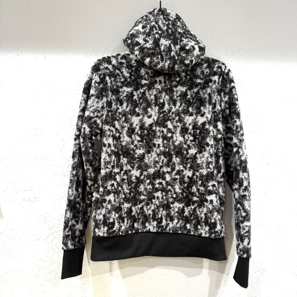 Athleta Tugga Sherpa Jacquard Pullover Hoodie Black and White Size Small - Picture 6 of 17